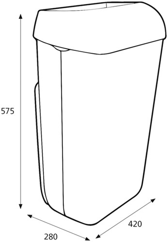 Afvalbak Katrin 91912 50liter wit 2 stuks-3