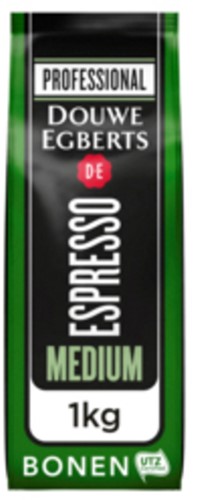 Koffie Douwe Egberts Espresso bonen medium roast 1000gr