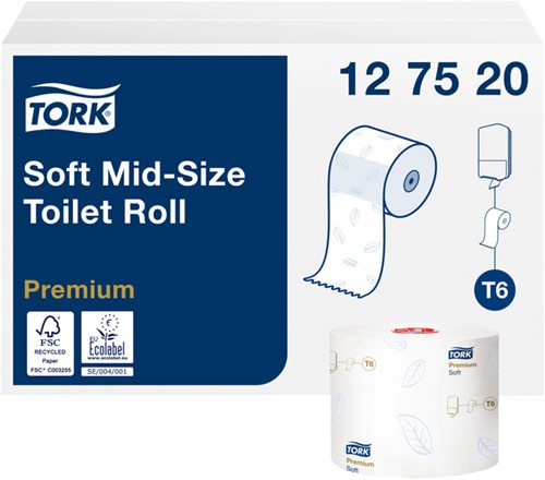 Toiletpapier Tork T6 127520 Premium 2laags 90m 27rollen