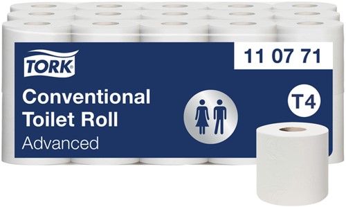 Toiletpapier Tork T4 110771 Advanced 2laags 400vel 30rollen wit