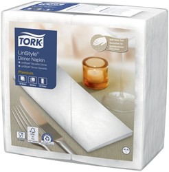 Servetten Tork 478145 LinStyle 1laags 39x39cm wit 50st.