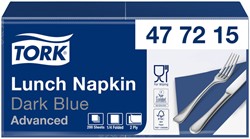 Servetten Tork 477215 2laags 33x33cm blauw 200st.