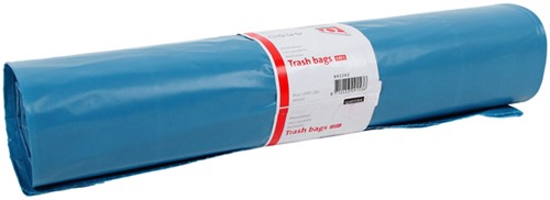 Afvalzak Quantore LDPE T60 120L blauw extra stevig 20 stuks