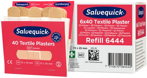 Pleisters Salvequick navulling textiel 6444-2