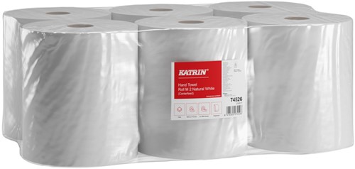 Handdoekrol Katrin Centerfeed M2 74526 2laags 19cmx135m-2