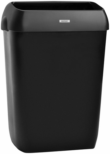 Afvalbak Katrin 92285 50liter zwart 2 stuks