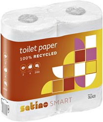 Toiletpapier Satino Smart 2-laags 200vel wit 4rollen