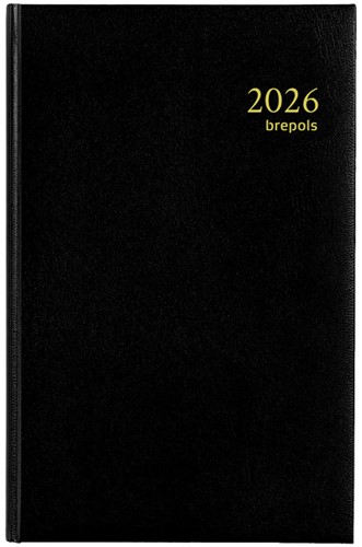 Agenda 2021 Brepols Saturnus kort 1dag/1pagina zwart