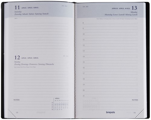 Agenda 2026 Brepols Breform Seta 1dag/1pagina zwart-2