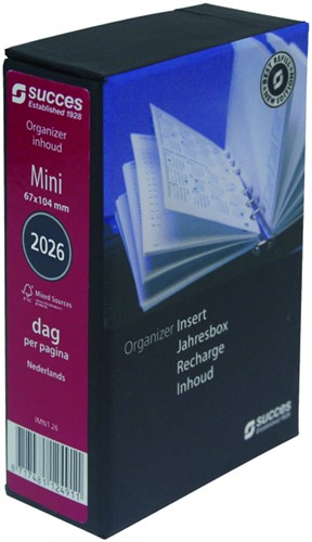 Agendavulling 2026 Succes Mini 1dag/1pagina