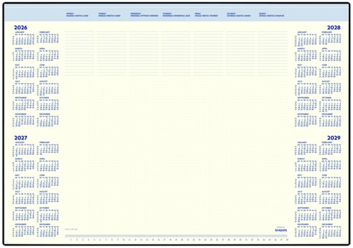 Onderlegblok 2027 Brepols Desk Mate 7dag/1pag 412x590x8mm 35vel houder