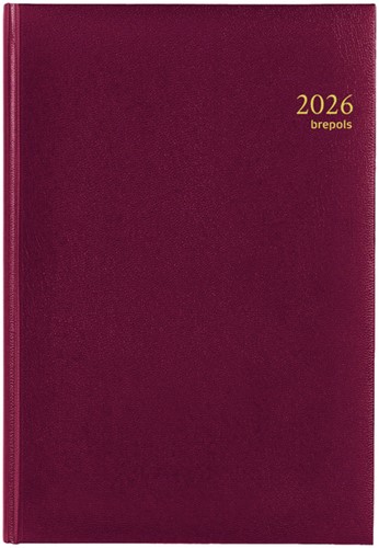 Agenda 2021 Brepols Omega 7dag/2pagina's bordeaux