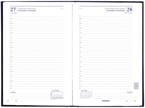 Agenda 2021 Brepols Saturnus kort 1dag/1pagina blauw-2