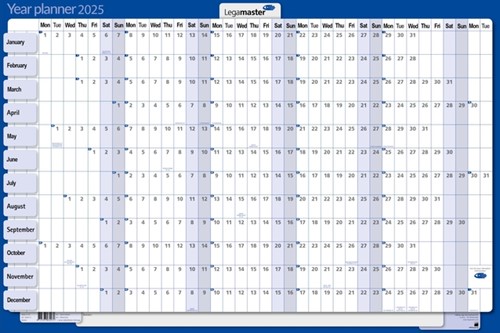 Jaarplanner 2021 Legamaster 60x90cm horizontaal oprolbaar