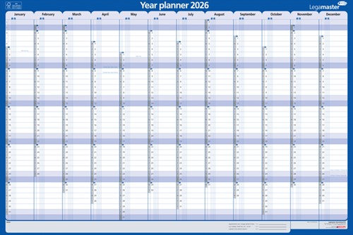 Persoonlijke planner 2021 Legamaster 60x90cm gelamineerd