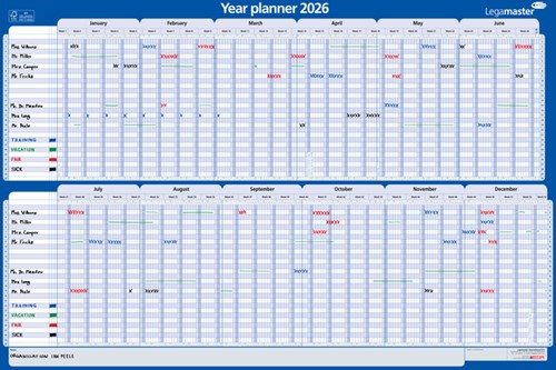 Projectplanner 2021 Legamaster 60x90cm gelamineerd-2