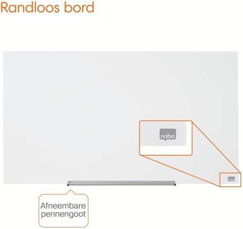Glasbord Nobo Diamond 126x71,1cm wit-3