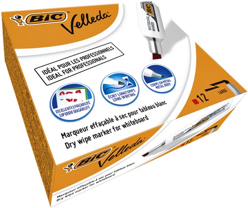 Whiteboardmarker Bic Velleda 1781 schuin large rood-2