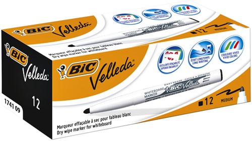 Viltstift Bic 1741 whiteboard rond zwart 1.4mm-2