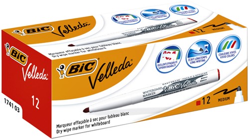 Viltstift Bic 1741 whiteboard rond rood 1.4mm-2
