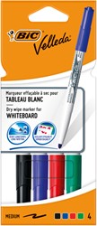 Viltstift Bic 1744 whiteboard rond ass 1.4mm blister à 4st