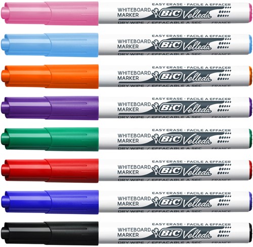 Viltstift Bic 1748 whiteboard rond ass 1.4mm blister à 8st-2