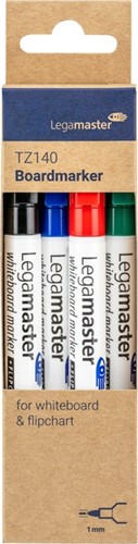 Whiteboardmarker Legamaster TZ 140 rond 1mm assorti blister à 4 stuks