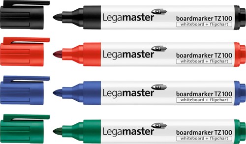Whiteboardmarker Legamaster TZ 100 rond 1.5-3mm assorti blister à 4 stuks-2