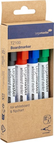 Whiteboardmarker Legamaster TZ 100 rond 1.5-3mm assorti blister à 4 stuks-2