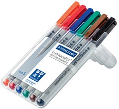 Viltstift Staedtler Lumocolor 315 non permanent medium assorti 6 stuks-3