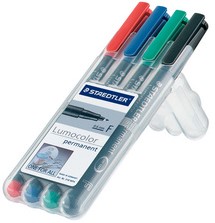 Viltstift Staedtler Lumocolor 317 permanent M set à 3 +1 stuk gratis-3