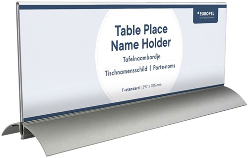 Tafelnaambord OPUS 2 105x297mm acryl aluminium