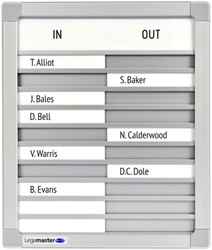 Aan-afwezigheidsbord Legamaster 31x26cm 10 namen