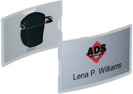 Badge Durable 8124 convex met combiklem 40x75mm-2