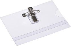Badge Opus 2 met clip en speld 65x95mm