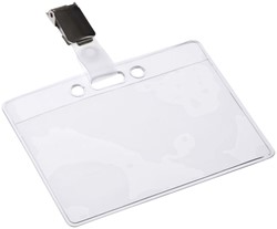 Badge Opus 2 met clip 95x78mm