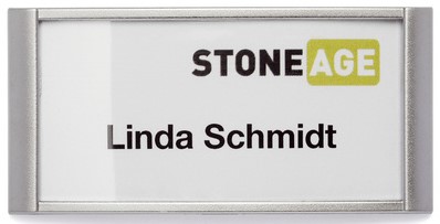 Badge Durable 8542 classic met magneet 34X74mm zilvergrijs-2