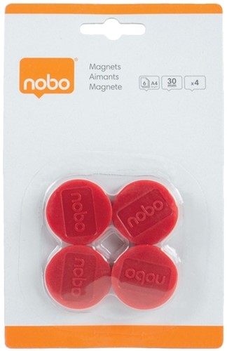 Magneet Nobo 30mm 700gr rood