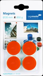 Magneet Legamaster 30mm 850gr rood 4stuks