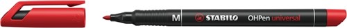 Viltstift STABILO OHpen permanent 843/40 rond 1mm rood