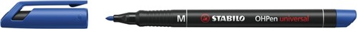 Viltstift STABILO OHpen 843/41 permanent rond medium blauw