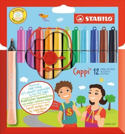 Viltstift STABILO Cappi 168 etui à 12 kleuren-2