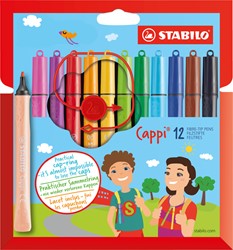 Viltstift STABILO Cappi 168 etui à 12 kleuren