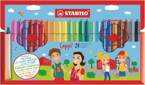 Viltstift STABILO Cappi 168 etui à 24 kleuren