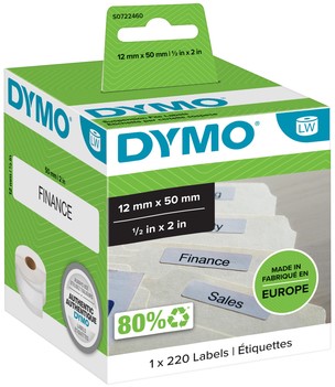 Etiket Dymo 99017 labelwriter 12x50mm hangmapruiter 220stuk-3