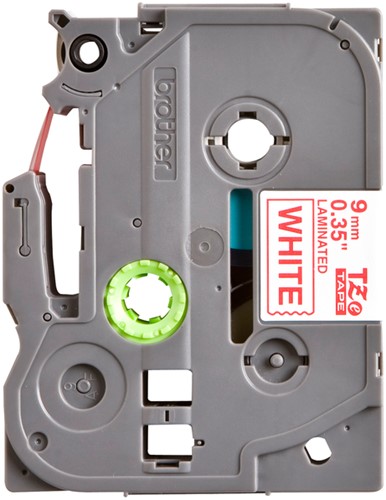 Labeltape Brother P-touch TZE-222 9mm rood op wit-2