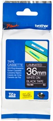 Labeltape Brother P-touch TZE-365 36mm wit op zwart