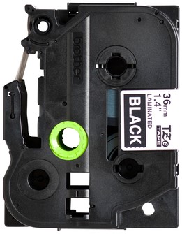Labeltape Brother P-touch TZE-365 36mm wit op zwart-2