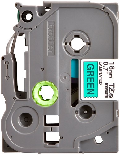 Labeltape Brother P-touch TZE-741 18mm zwart op groen-2