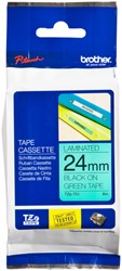 Labeltape Brother P-touch TZE-751 24mm zwart op groen
